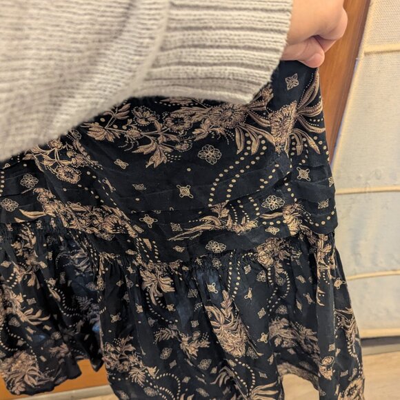 Free People Golden Hour Maxi Dress Cotton Floral Boho-Small - Picture 5 of 8